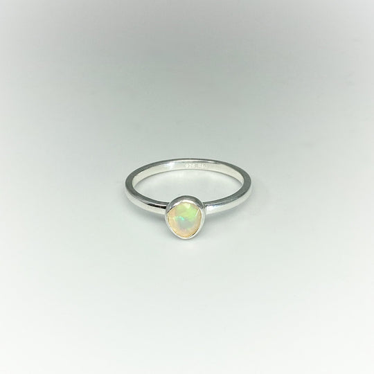 Faceted Ethiopian Fire Opal Ring - Rocks and Gems Canada