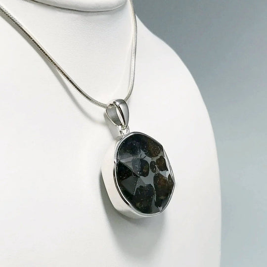 Sericho Meteorite Faceted Pendant - Rocks and Gems Canada