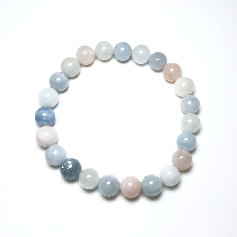 Morganite Beaded Bracelet - Rocks and Gems Canada