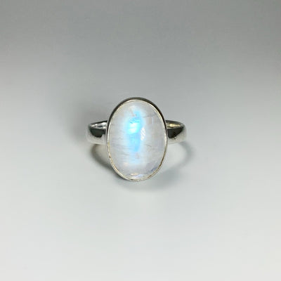 Rainbow Moonstone Ring - Size 7
