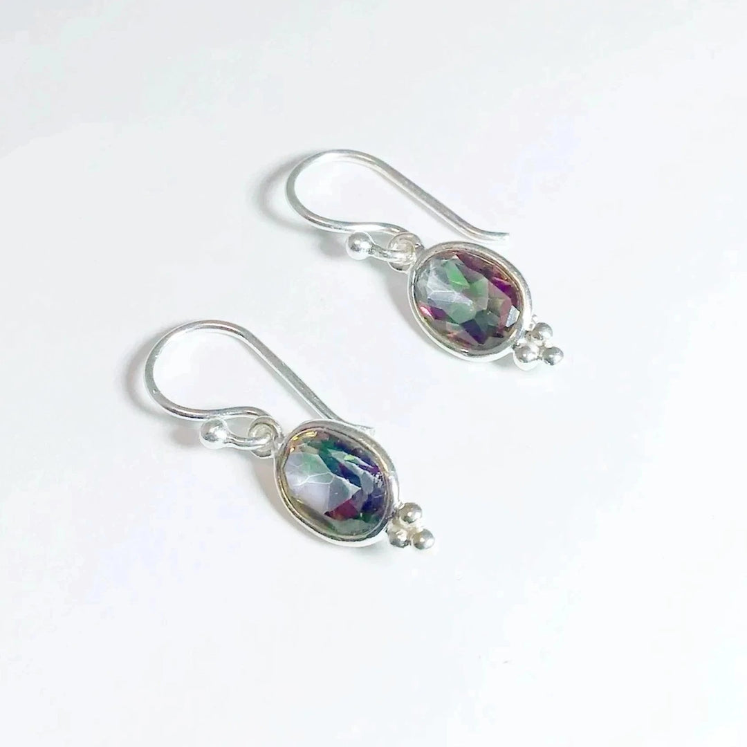 Mystic Topaz Dangle Earrings - Rocks and Gems Canada