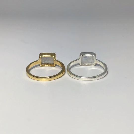 Rainbow Moonstone Ring - Rocks and Gems Canada