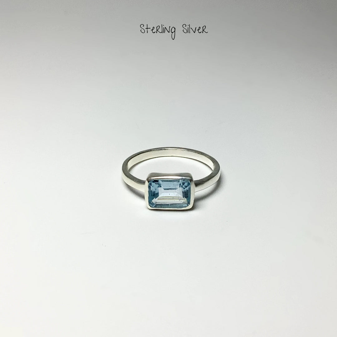 Blue Topaz Ring - Rocks and Gems Canada