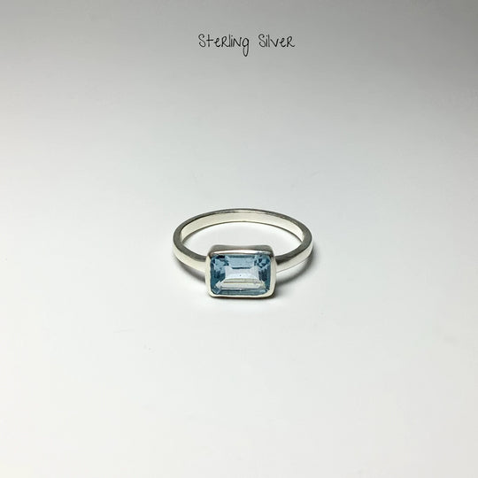 Blue Topaz Ring - Rocks and Gems Canada