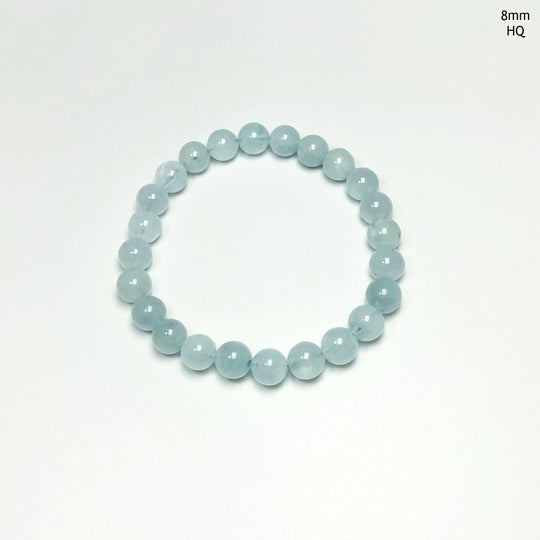 Aquamarine Beaded Bracelet - Rocks and Gems Canada