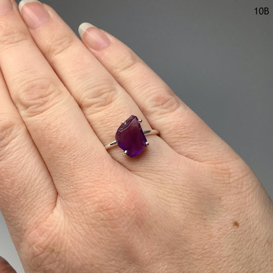 Raw Amethyst Ring - Rocks and Gems Canada