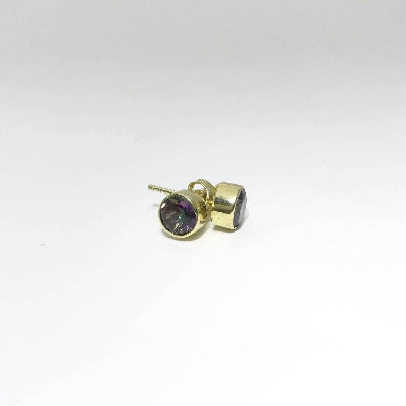 Mystic Topaz Stud Earrings - Rocks and Gems Canada