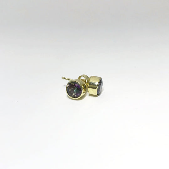 Mystic Topaz Stud Earrings - Rocks and Gems Canada