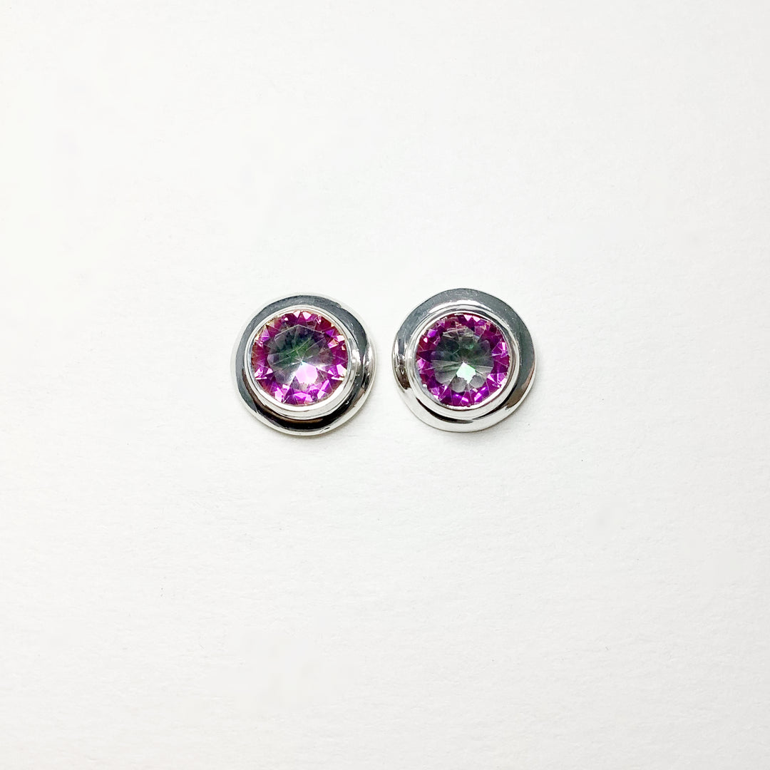 Mystic Topaz Stud Earrings - Rocks and Gems Canada