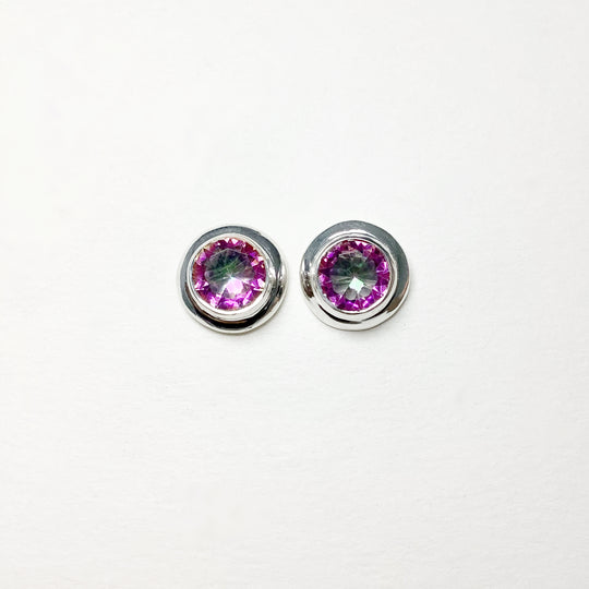 Mystic Topaz Stud Earrings - Rocks and Gems Canada