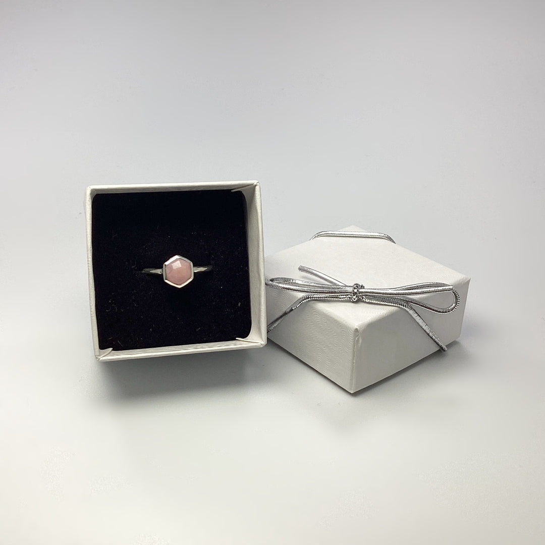 Pink Peruvian Opal Ring - Rocks and Gems Canada