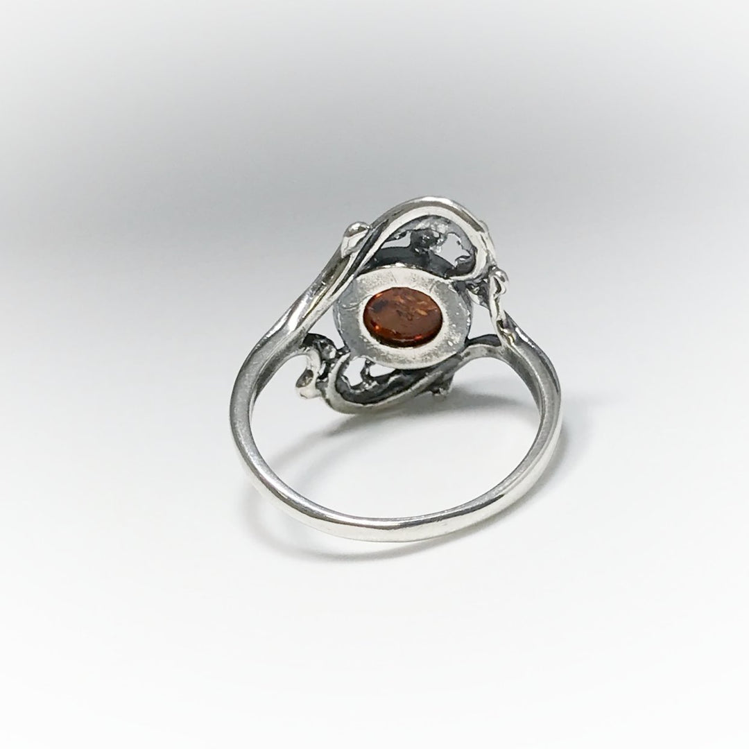 Cognac Amber Ring - Rocks and Gems Canada