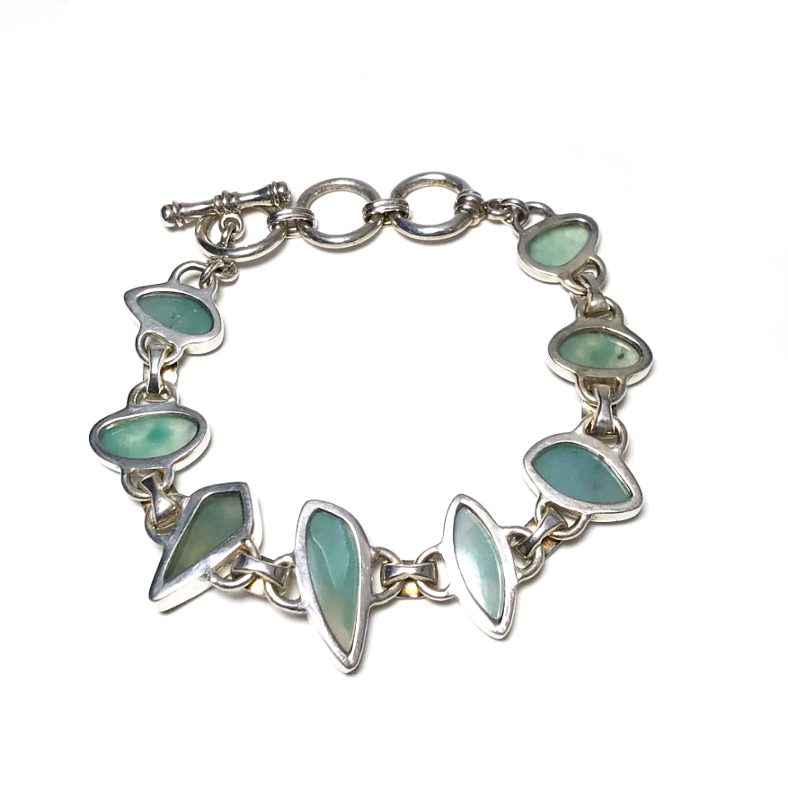 Aquaprase Sterling Silver Bracelet - Rocks and Gems Canada