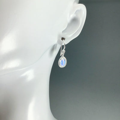 Rainbow Moonstone Dangle Earrings