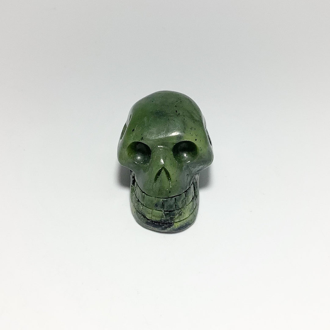Carved Canadian Jade Skull - Rocks and Gems Canada