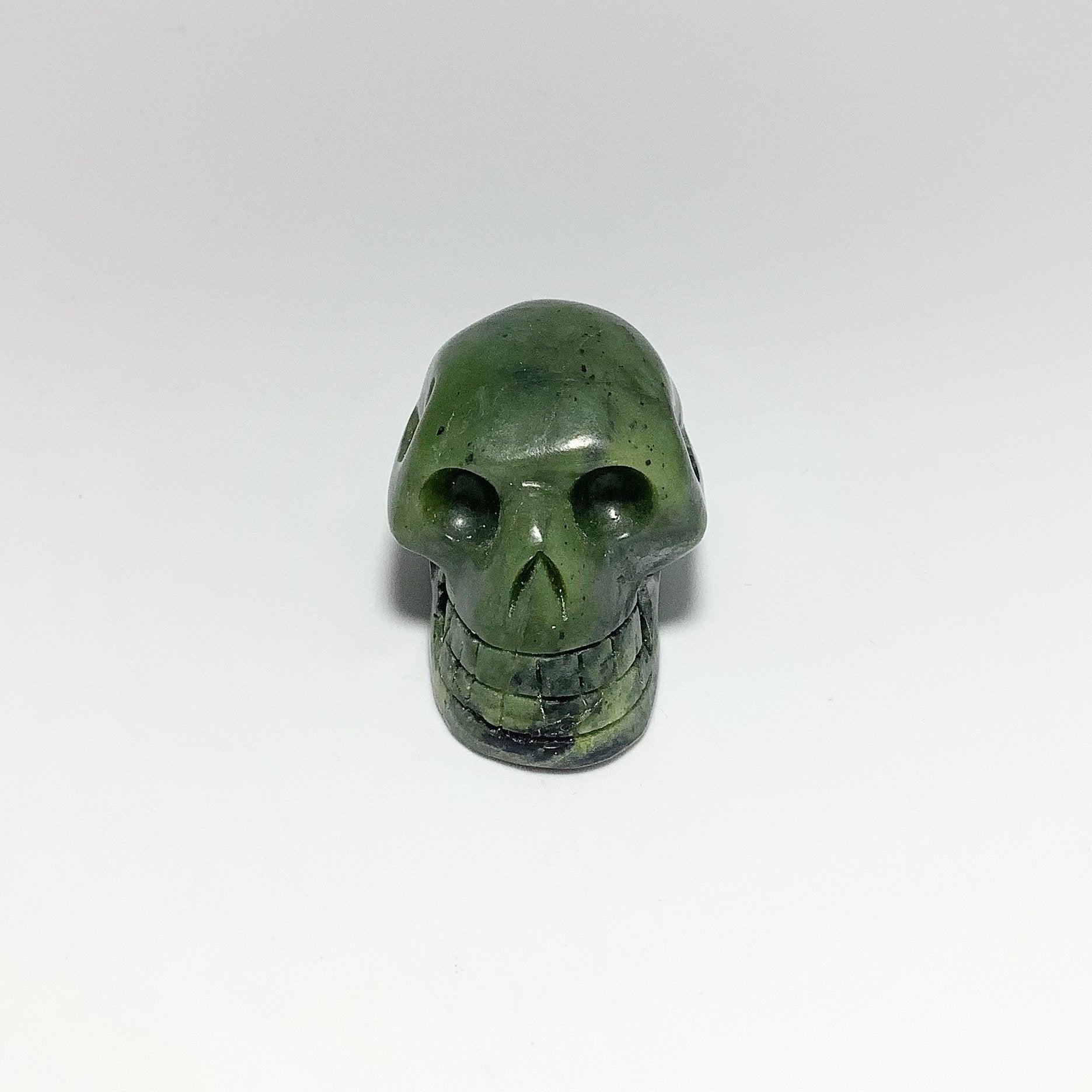 Carved Canadian Jade Skull - Rocks and Gems Canada