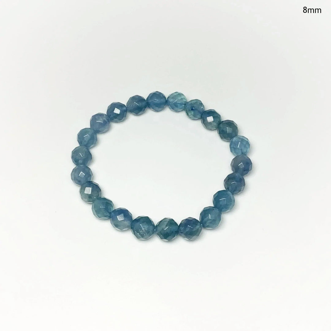 Blue Fluorite Faceted Beaded Bracelet - Rocks and Gems Canada
