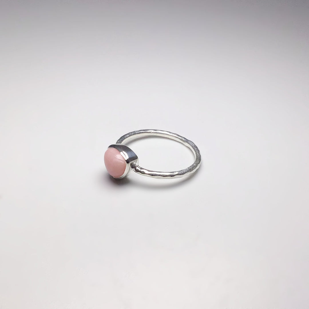 Pink Peruvian Opal Ring - Rocks and Gems Canada