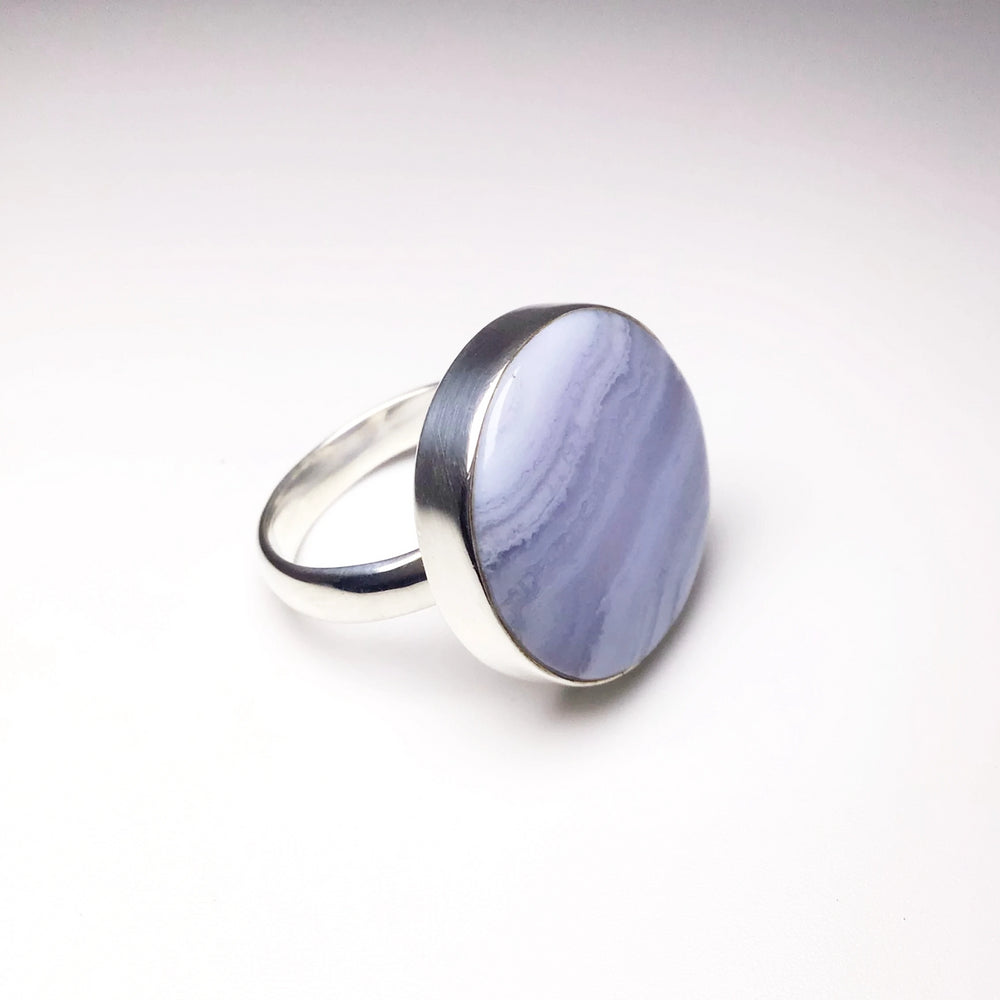 Blue Lace Agate Ring - Rocks and Gems Canada