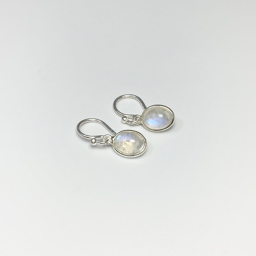 Rainbow Moonstone Dangle Earrings - Rocks and Gems Canada