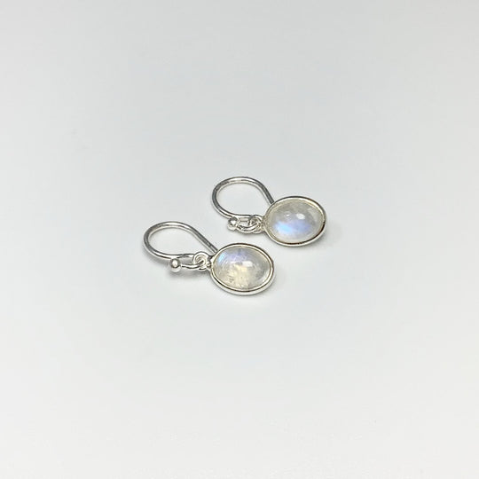Rainbow Moonstone Dangle Earrings - Rocks and Gems Canada