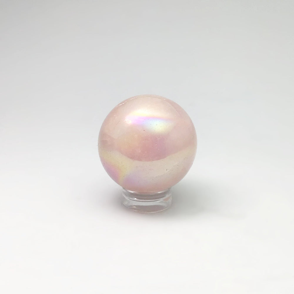Aura Rose Quartz Sphere - Rocks and Gems Canada