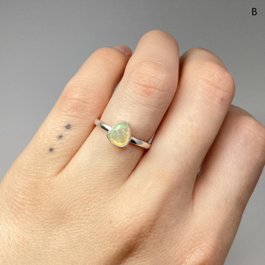 Faceted Ethiopian Fire Opal Ring - Rocks and Gems Canada