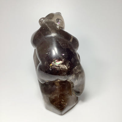 Smoky Quartz Bear Carving