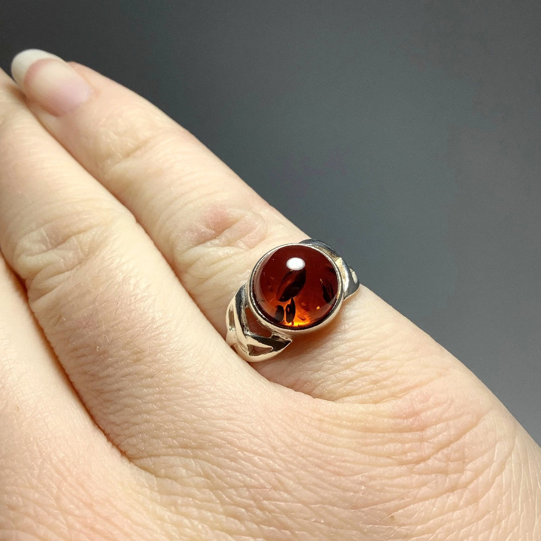 Cognac Amber Ring - Rocks and Gems Canada