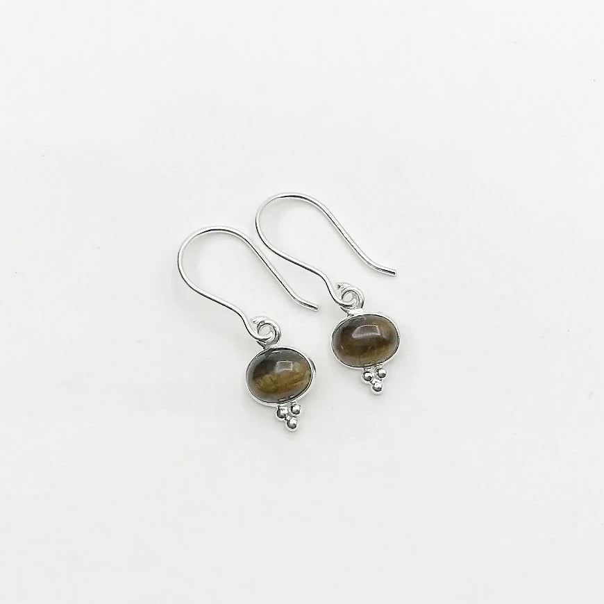 Tiger Eye Dangle Earrings - Rocks and Gems Canada