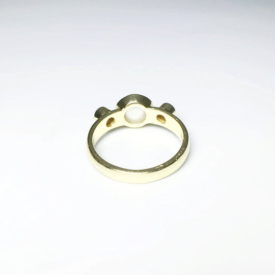 Freshwater Pearl and Rose Quartz Ring - Rocks and Gems Canada