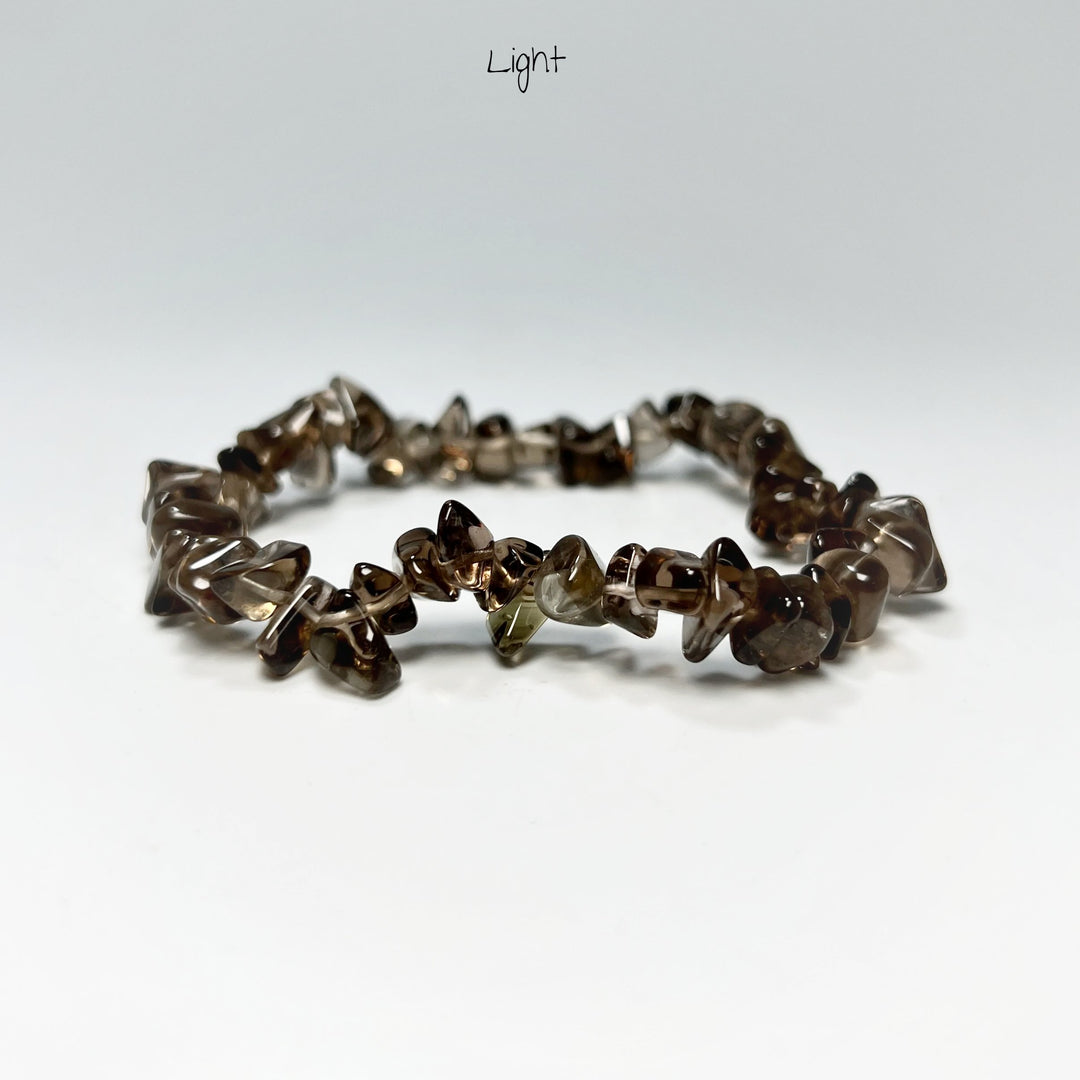 Smoky Quartz Chip Beaded Bracelet - Rocks and Gems Canada