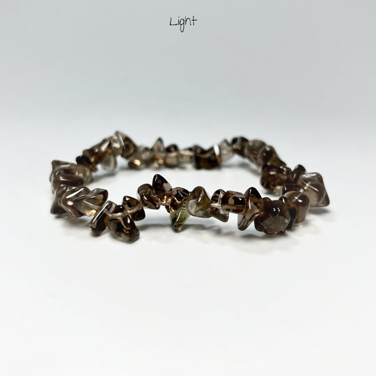 Smoky Quartz Chip Beaded Bracelet - Rocks and Gems Canada