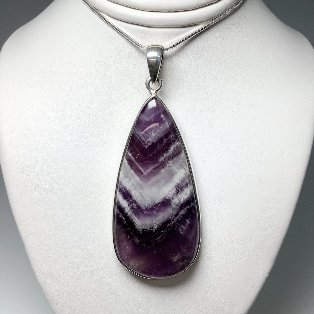Chevron Amethyst Pendant - Rocks and Gems Canada