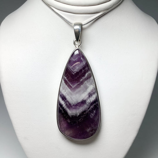 Chevron Amethyst Pendant - Rocks and Gems Canada
