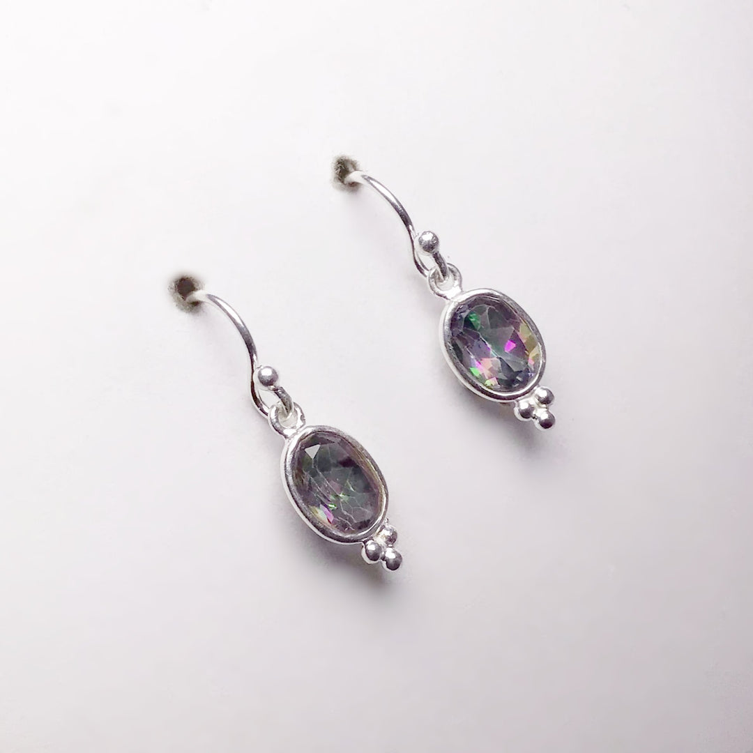 Mystic Topaz Dangle Earrings - Rocks and Gems Canada