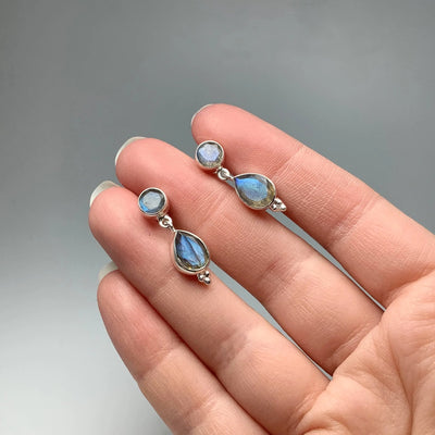 Labradorite Stud Earrings