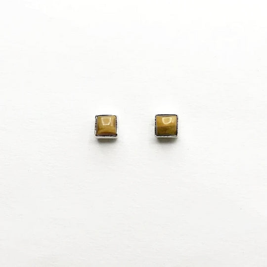 Tiger Eye Stud Earrings - Rocks and Gems Canada