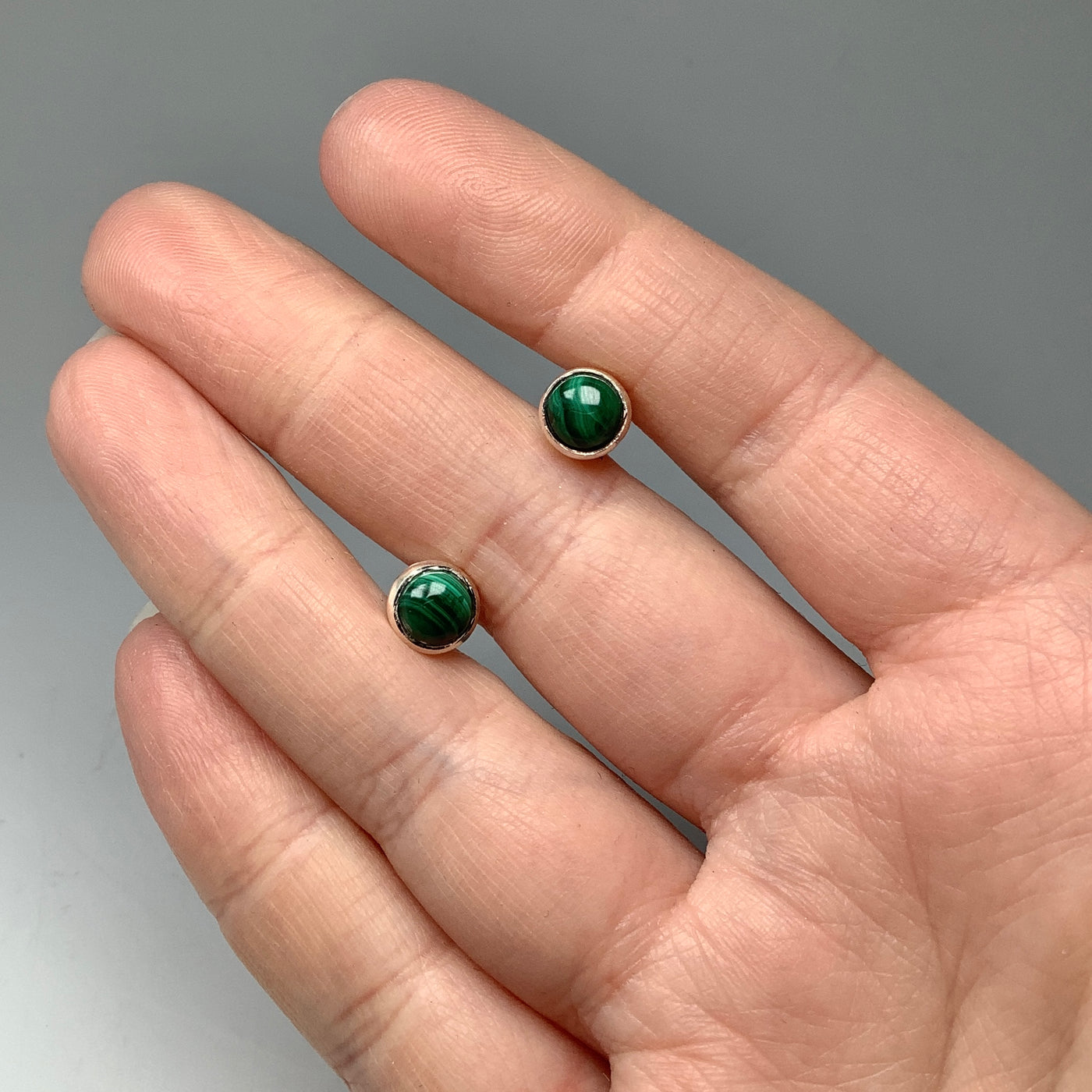 Malachite Stud Earrings