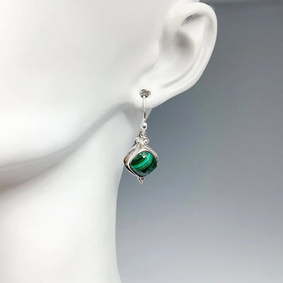 Malachite Dangle Earrings