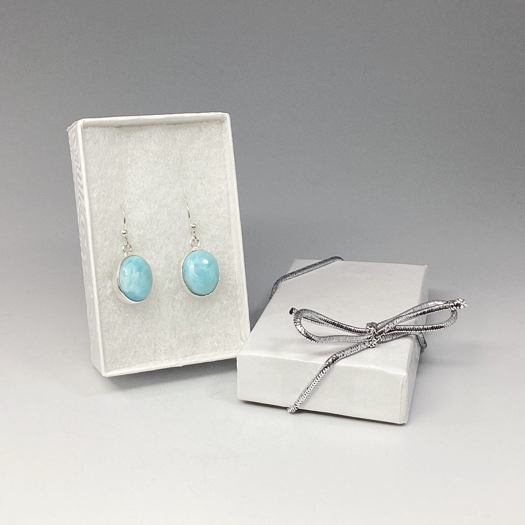 Larimar Dangle Earrings - Rocks and Gems Canada