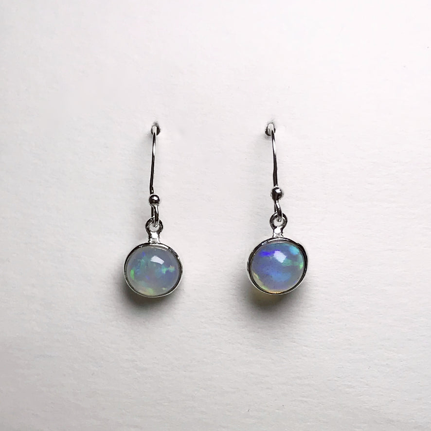 Ethiopian Fire Opal Dangle Earrings