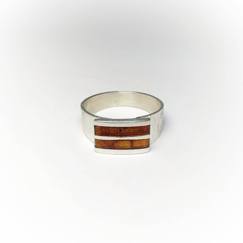 Cognac Amber Ring - Men's Size - Rocks and Gems Canada
