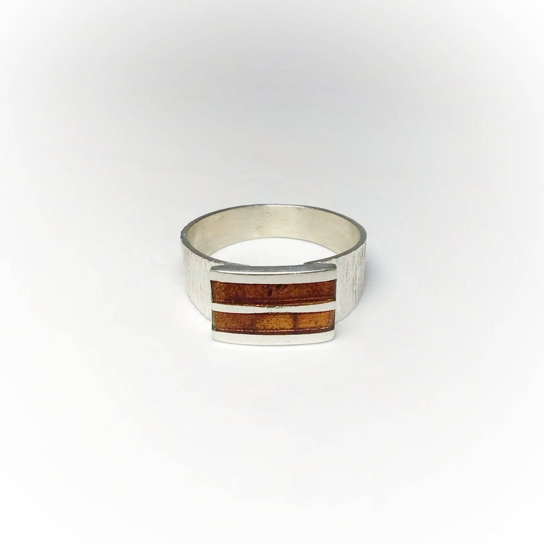 Cognac Amber Ring - Men&
