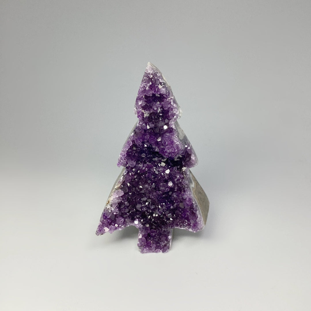 Amethyst Druze Cluster Tree Carving - Rocks and Gems Canada