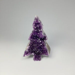 Amethyst Druze Cluster Tree Carving