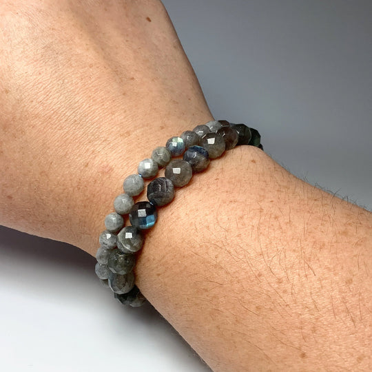 Labradorite Faceted Beaded Bracelet - Rocks and Gems Canada