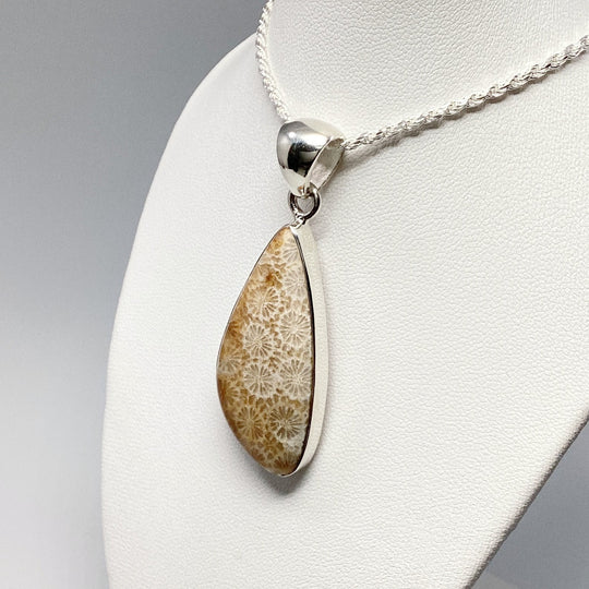 Fossilized Coral Pendant - Rocks and Gems Canada