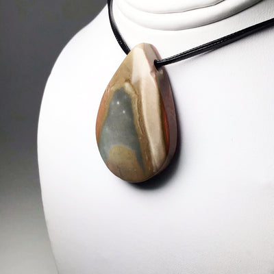 Polychrome Scenic Jasper Drilled Pendant