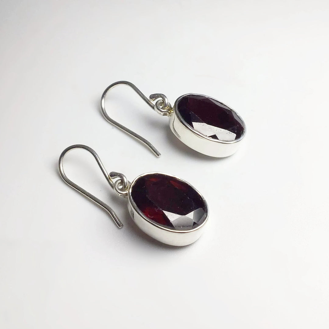 Garnet Dangle Earrings - Rocks and Gems Canada